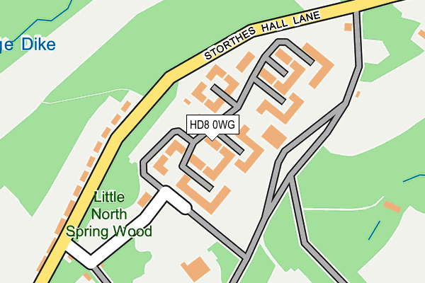 HD8 0WG map - OS OpenMap – Local (Ordnance Survey) HD8 0WG map - OS OpenMap – Local (Ordnance Survey)