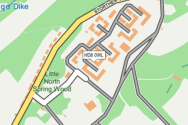 HD8 0WL map - OS OpenMap – Local (Ordnance Survey) HD8 0WL map - OS OpenMap – Local (Ordnance Survey)