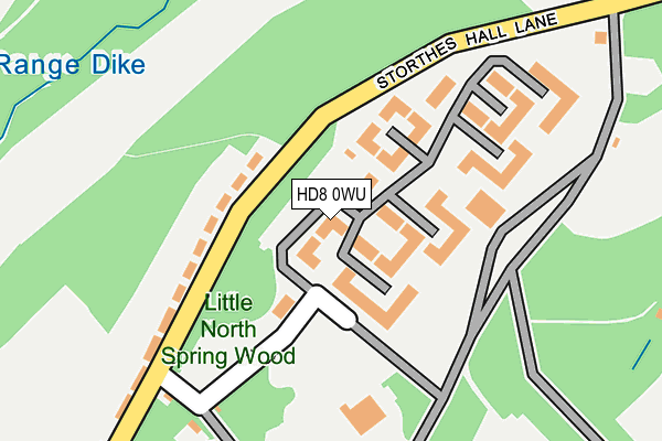 HD8 0WU map - OS OpenMap – Local (Ordnance Survey)