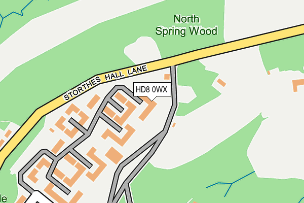 HD8 0WX map - OS OpenMap – Local (Ordnance Survey) HD8 0WX map - OS OpenMap – Local (Ordnance Survey)