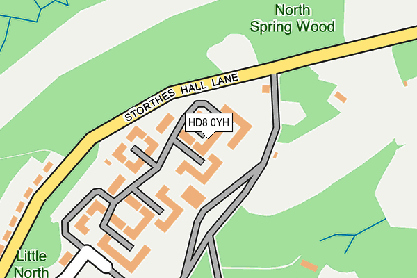 HD8 0YH map - OS OpenMap – Local (Ordnance Survey) HD8 0YH map - OS OpenMap – Local (Ordnance Survey)