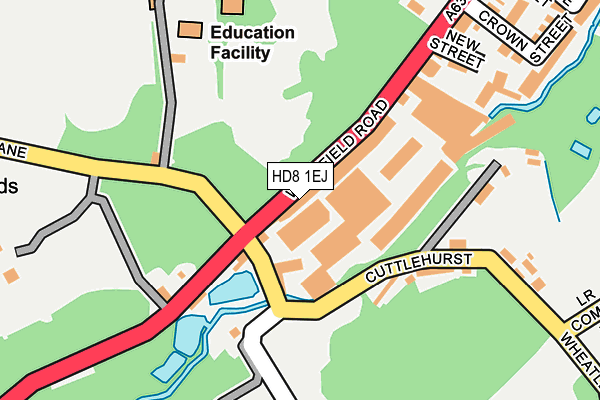 HD8 1EJ map - OS OpenMap – Local (Ordnance Survey) HD8 1EJ map - OS OpenMap – Local (Ordnance Survey)