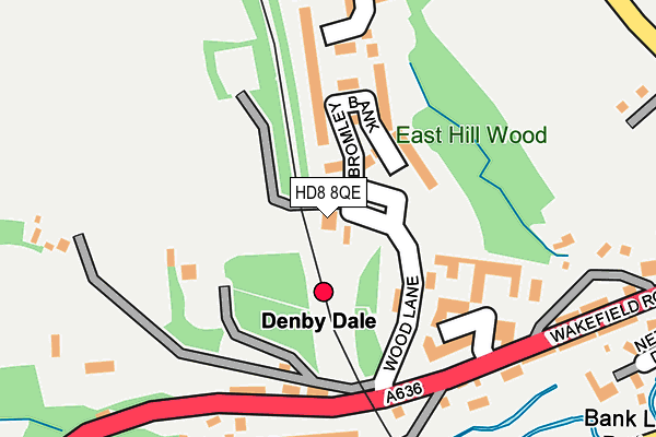 HD8 8QE map - OS OpenMap – Local (Ordnance Survey) HD8 8QE map - OS OpenMap – Local (Ordnance Survey)