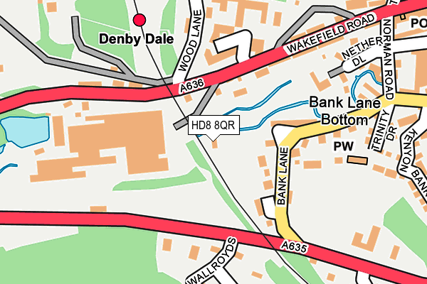 HD8 8QR map - OS OpenMap – Local (Ordnance Survey) HD8 8QR map - OS OpenMap – Local (Ordnance Survey)