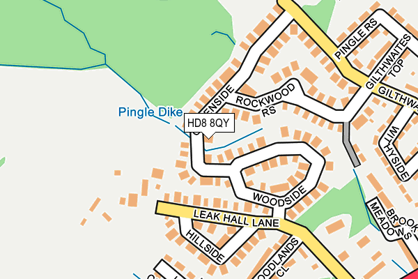 HD8 8QY map - OS OpenMap – Local (Ordnance Survey) HD8 8QY map - OS OpenMap – Local (Ordnance Survey)
