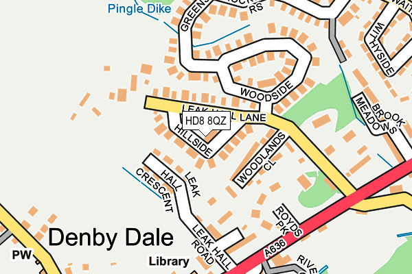 HD8 8QZ map - OS OpenMap – Local (Ordnance Survey) HD8 8QZ map - OS OpenMap – Local (Ordnance Survey)
