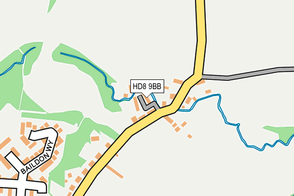 HD8 9BB map - OS OpenMap – Local (Ordnance Survey) HD8 9BB map - OS OpenMap – Local (Ordnance Survey)