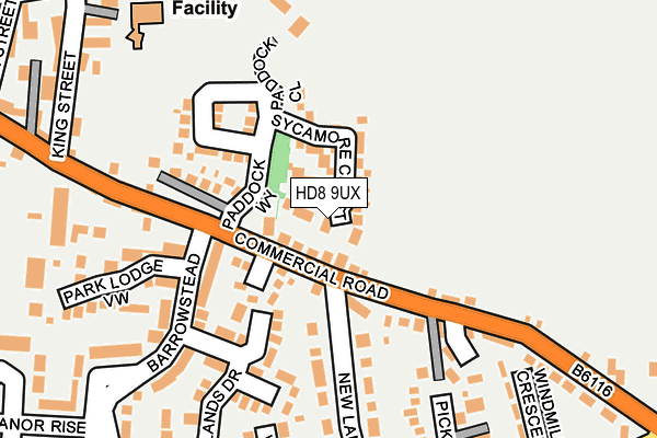 HD8 9UX map - OS OpenMap – Local (Ordnance Survey) HD8 9UX map - OS OpenMap – Local (Ordnance Survey)