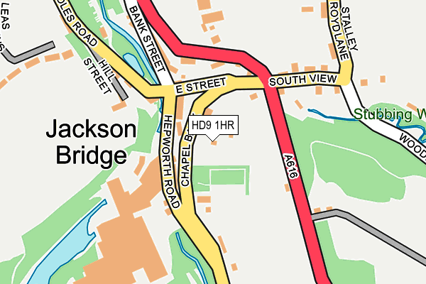 HD9 1HR map - OS OpenMap – Local (Ordnance Survey) HD9 1HR map - OS OpenMap – Local (Ordnance Survey)
