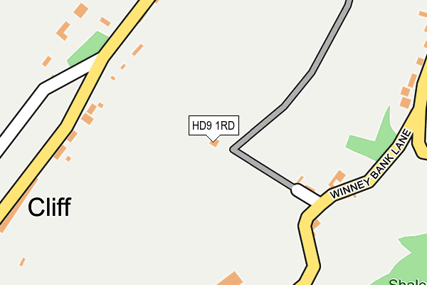 HD9 1RD map - OS OpenMap – Local (Ordnance Survey) HD9 1RD map - OS OpenMap – Local (Ordnance Survey)