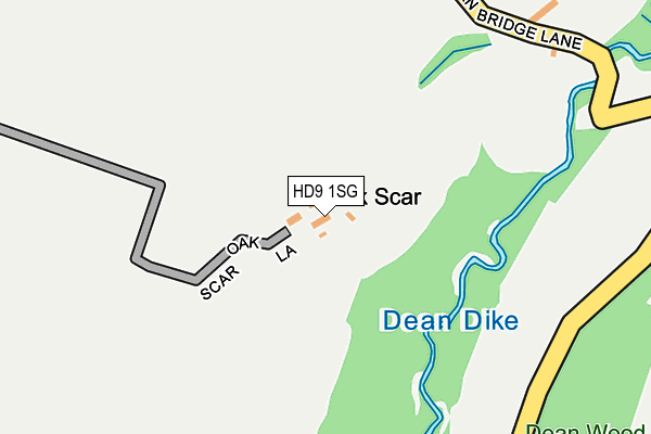 HD9 1SG map - OS OpenMap – Local (Ordnance Survey) HD9 1SG map - OS OpenMap – Local (Ordnance Survey)