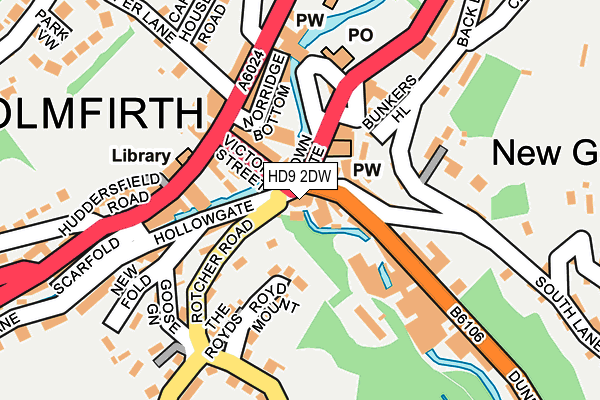HD9 2DW map - OS OpenMap – Local (Ordnance Survey) HD9 2DW map - OS OpenMap – Local (Ordnance Survey)