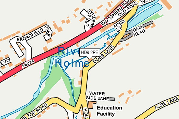 HD9 2PE map - OS OpenMap – Local (Ordnance Survey) HD9 2PE map - OS OpenMap – Local (Ordnance Survey)