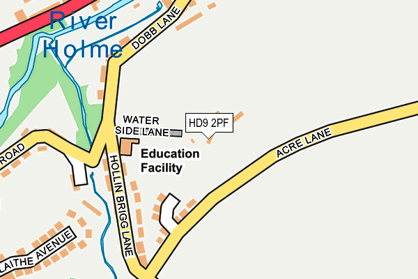 HD9 2PF map - OS OpenMap – Local (Ordnance Survey) HD9 2PF map - OS OpenMap – Local (Ordnance Survey)