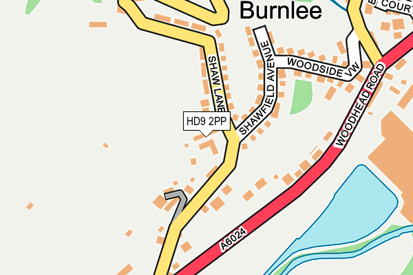 HD9 2PP map - OS OpenMap – Local (Ordnance Survey) HD9 2PP map - OS OpenMap – Local (Ordnance Survey)