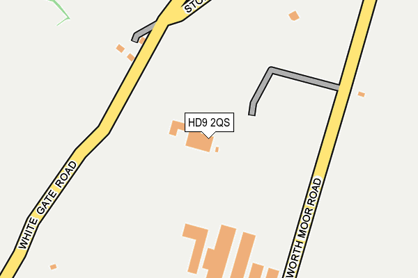 HD9 2QS map - OS OpenMap – Local (Ordnance Survey) HD9 2QS map - OS OpenMap – Local (Ordnance Survey)