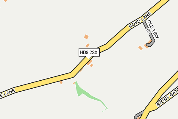 HD9 2SX map - OS OpenMap – Local (Ordnance Survey) HD9 2SX map - OS OpenMap – Local (Ordnance Survey)