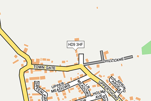 HD9 3HF map - OS OpenMap – Local (Ordnance Survey) HD9 3HF map - OS OpenMap – Local (Ordnance Survey)