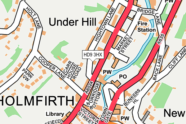 HD9 3HX map - OS OpenMap – Local (Ordnance Survey) HD9 3HX map - OS OpenMap – Local (Ordnance Survey)