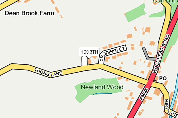 HD9 3TH map - OS OpenMap – Local (Ordnance Survey) HD9 3TH map - OS OpenMap – Local (Ordnance Survey)