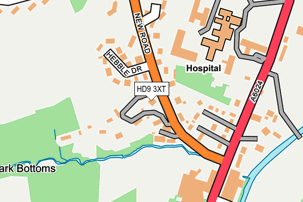 HD9 3XT map - OS OpenMap – Local (Ordnance Survey) HD9 3XT map - OS OpenMap – Local (Ordnance Survey)