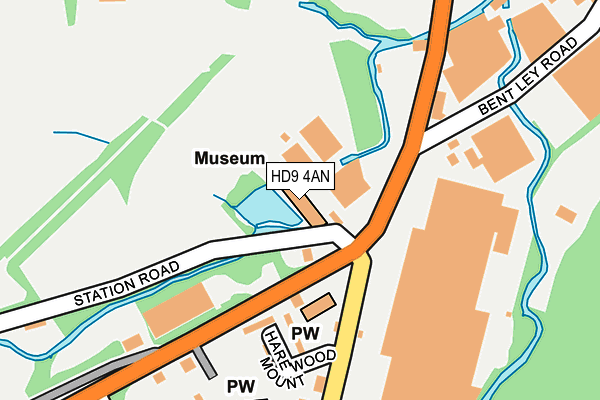 HD9 4AN map - OS OpenMap – Local (Ordnance Survey) HD9 4AN map - OS OpenMap – Local (Ordnance Survey)