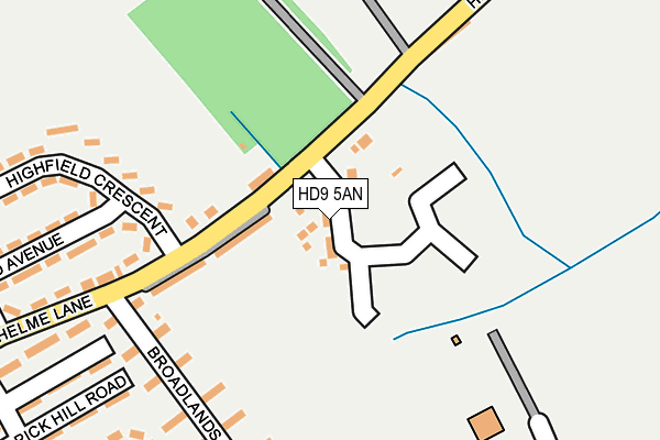 HD9 5AN map - OS OpenMap – Local (Ordnance Survey) HD9 5AN map - OS OpenMap – Local (Ordnance Survey)