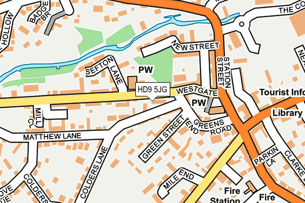 HD9 5JG map - OS OpenMap – Local (Ordnance Survey) HD9 5JG map - OS OpenMap – Local (Ordnance Survey)