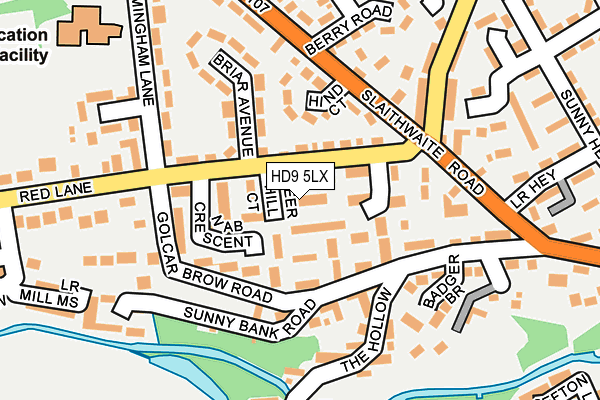 HD9 5LX map - OS OpenMap – Local (Ordnance Survey) HD9 5LX map - OS OpenMap – Local (Ordnance Survey)