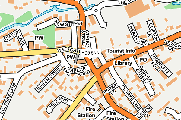 HD9 5NN map - OS OpenMap – Local (Ordnance Survey) HD9 5NN map - OS OpenMap – Local (Ordnance Survey)