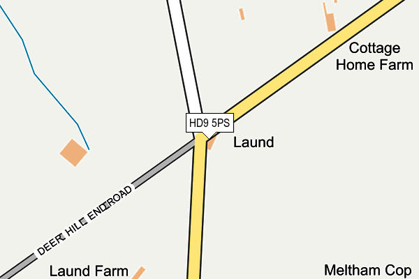 HD9 5PS map - OS OpenMap – Local (Ordnance Survey) HD9 5PS map - OS OpenMap – Local (Ordnance Survey)