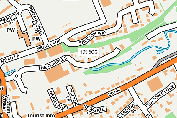 HD9 5QG map - OS OpenMap – Local (Ordnance Survey) HD9 5QG map - OS OpenMap – Local (Ordnance Survey)