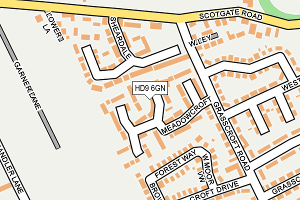 HD9 6GN map - OS OpenMap – Local (Ordnance Survey) HD9 6GN map - OS OpenMap – Local (Ordnance Survey)