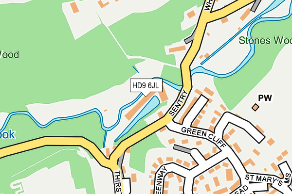 HD9 6JL map - OS OpenMap – Local (Ordnance Survey) HD9 6JL map - OS OpenMap – Local (Ordnance Survey)