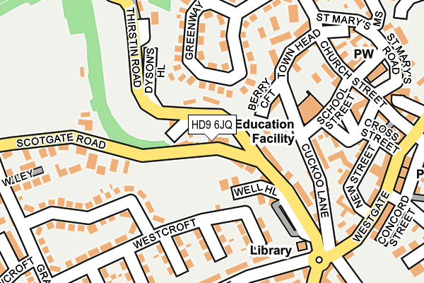 HD9 6JQ map - OS OpenMap – Local (Ordnance Survey) HD9 6JQ map - OS OpenMap – Local (Ordnance Survey)