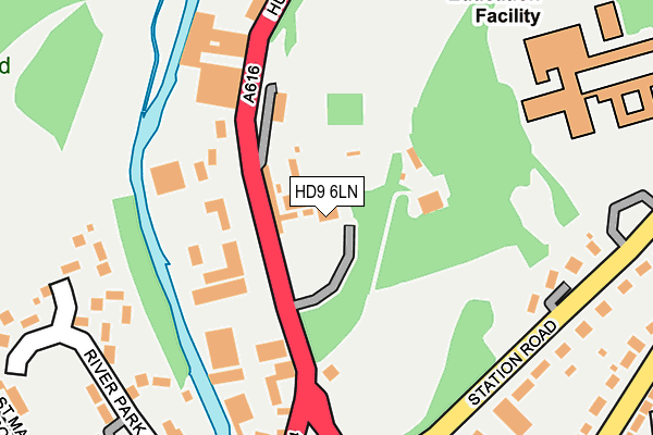 HD9 6LN map - OS OpenMap – Local (Ordnance Survey) HD9 6LN map - OS OpenMap – Local (Ordnance Survey)