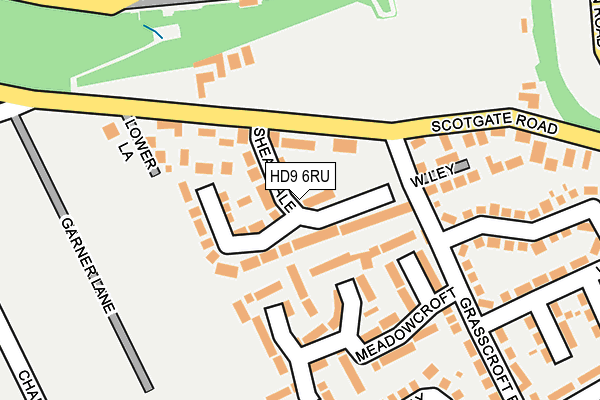 HD9 6RU map - OS OpenMap – Local (Ordnance Survey) HD9 6RU map - OS OpenMap – Local (Ordnance Survey)