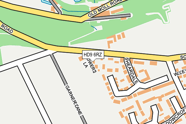 HD9 6RZ map - OS OpenMap – Local (Ordnance Survey) HD9 6RZ map - OS OpenMap – Local (Ordnance Survey)