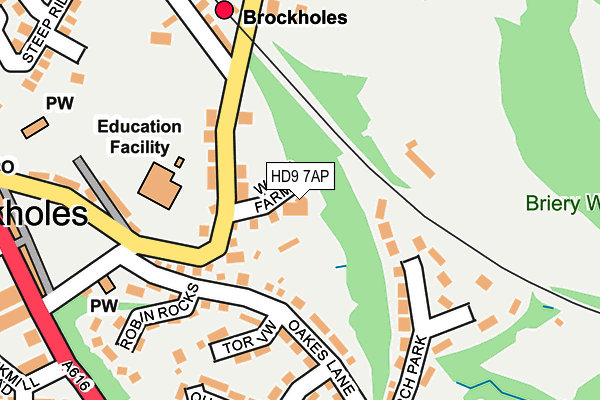 HD9 7AP map - OS OpenMap – Local (Ordnance Survey) HD9 7AP map - OS OpenMap – Local (Ordnance Survey)