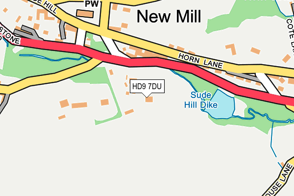 HD9 7DU map - OS OpenMap – Local (Ordnance Survey) HD9 7DU map - OS OpenMap – Local (Ordnance Survey)