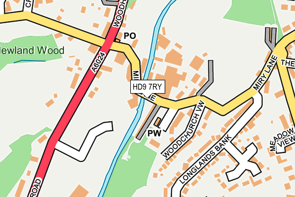 HD9 7RY map - OS OpenMap – Local (Ordnance Survey) HD9 7RY map - OS OpenMap – Local (Ordnance Survey)