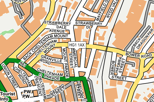 HG1 1AX map - OS OpenMap – Local (Ordnance Survey) HG1 1AX map - OS OpenMap – Local (Ordnance Survey)