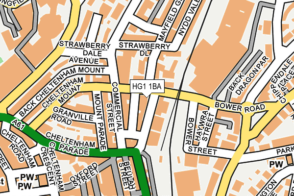 HG1 1BA map - OS OpenMap – Local (Ordnance Survey) HG1 1BA map - OS OpenMap – Local (Ordnance Survey)