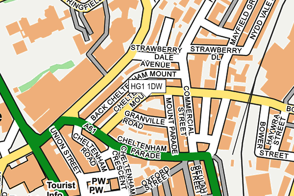 HG1 1DW map - OS OpenMap – Local (Ordnance Survey)