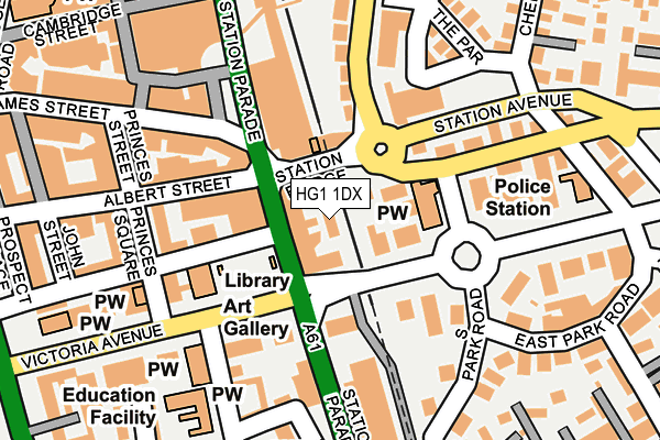 HG1 1DX map - OS OpenMap – Local (Ordnance Survey) HG1 1DX map - OS OpenMap – Local (Ordnance Survey)