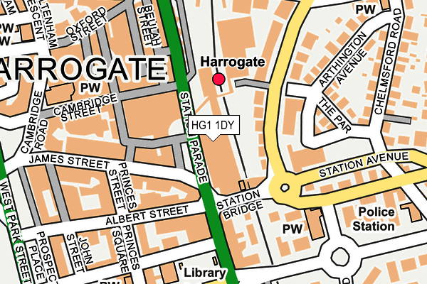 HG1 1DY map - OS OpenMap – Local (Ordnance Survey) HG1 1DY map - OS OpenMap – Local (Ordnance Survey)