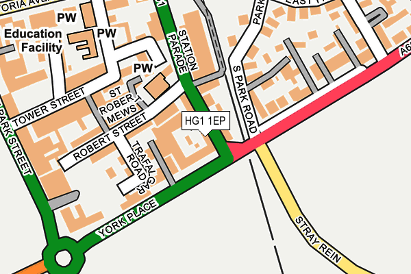 HG1 1EP map - OS OpenMap – Local (Ordnance Survey) HG1 1EP map - OS OpenMap – Local (Ordnance Survey)