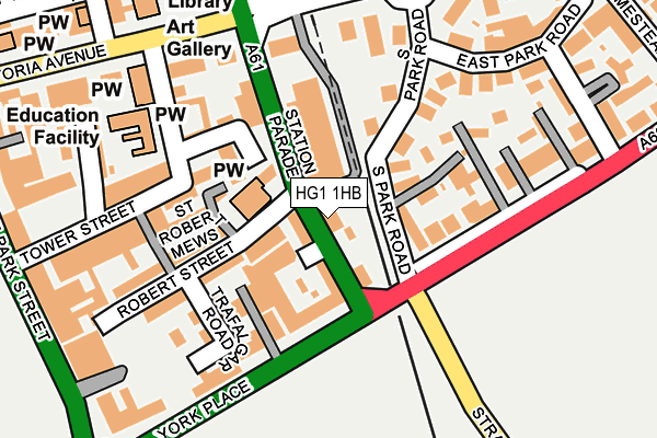 HG1 1HB map - OS OpenMap – Local (Ordnance Survey) HG1 1HB map - OS OpenMap – Local (Ordnance Survey)