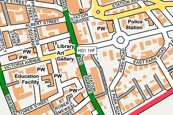 HG1 1HF map - OS OpenMap – Local (Ordnance Survey) HG1 1HF map - OS OpenMap – Local (Ordnance Survey)
