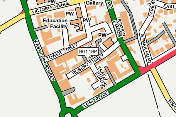 HG1 1HP map - OS OpenMap – Local (Ordnance Survey) HG1 1HP map - OS OpenMap – Local (Ordnance Survey)